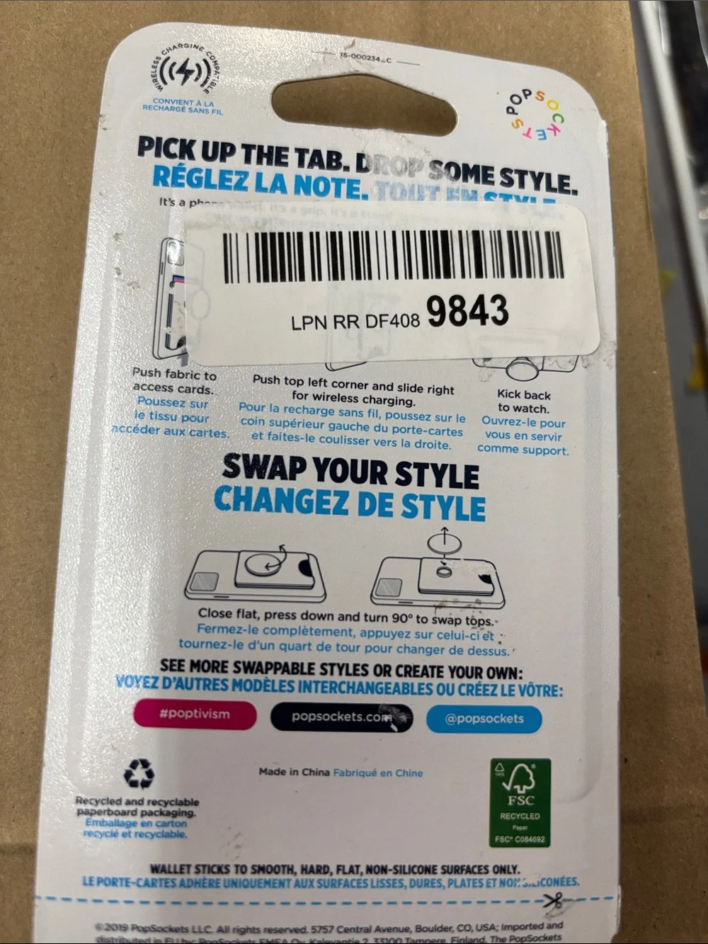 PopSockets PopWallet + Phone Wallet Grip Stand